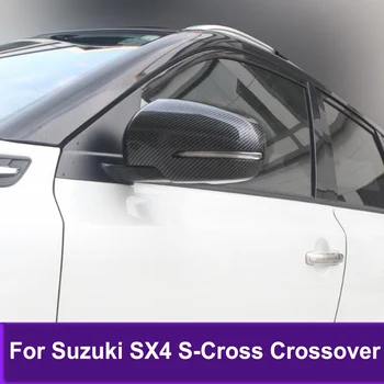 Тампон върху огледалото странична врата за кросоувър на Suzuki SX4 S-Cross 2014-2016 2017 2018 Аксесоари за огледала за обратно виждане, изработени от въглеродни влакна