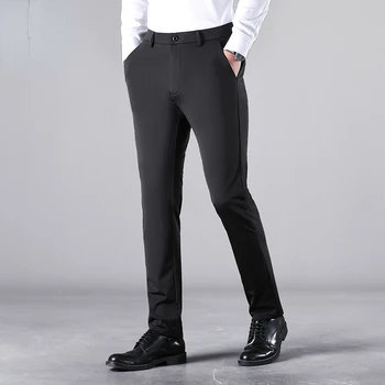 Мъжки бизнес всекидневни костюми, панталони, мъжки драповые панталони с прав штанинами, летни Тънки мъжки панталони, без гладене Pantalon Homme 2023