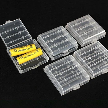 2 4 8 слотове Кутия за съхранение на акумулаторни батерии тип АА ААА Твърд пластмасов калъф Държач капак Защитен калъф с клипс за кутия за съхранение на акумулаторни батерии тип АА ААА