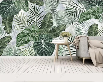 Milofi Moderne nordique minimaliste aquarelle Golden Plant petite fraîcheur salon mur de chambre fo