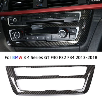 За BMW 3 4 Серия GT F30 F32 F34 2013-2018 Централно Украса Рамка Тапицерия за Автомобилни Аксесоари от въглеродни влакна Стил ABS Пластмаса