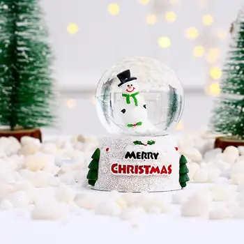 Стъклена Снежна Топка, Декоративен Коледен Стъклен Снежна Топка, Миниатюрен Стъклен балон във формата на снежен човек