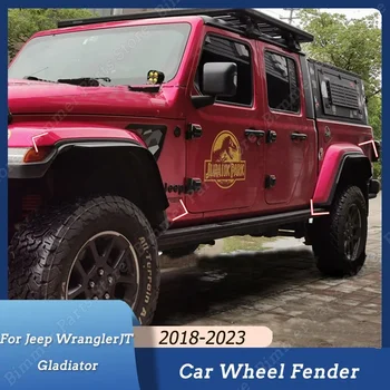 За Jeep WranglerJT Gladiator 2018-2023 Черно Предното И Задното Колело На Колата Ниско Крило Арка Калник На Задно Колело Пълнители Ленти Довършителни Тялото