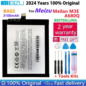 2024 Година 100% Оригинални НОВА Оригинална Батерия BA02 За Батерии на Мобилни телефони MEIZU Серия M3E/A680 Bateria 