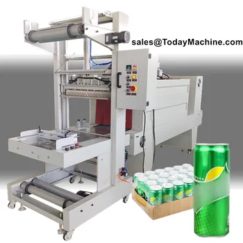 Полуавтоматична машина за термоусадки бутилки от полиетиленово фолио, PVC