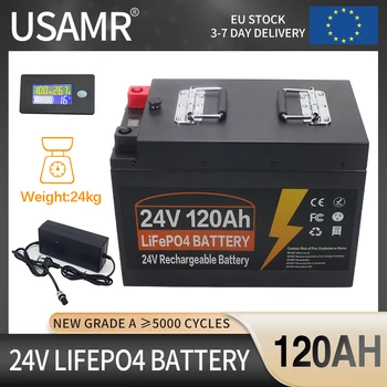 12V 24V LiFePO4 Батериите 300Ah 200Ah 120Ah Вграден BMS Литиево-Желязо-Фосфатный Батерия 5000 Цикъла За Голф-кара Solar Tax Free