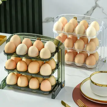 Кутия за съхранение на яйца Органайзер за хладилник Контейнери за храна Калъф за съхранение на пресни яйца на Притежателя на Тавата Диспенсер Кухненски Кутии за съхранение