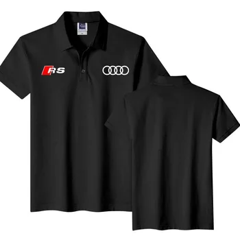 Нова модна тенденция 2023 г.-автомобилна тениска-поло Audis R-RS, с къс ръкав, мъжки и дамски тениски с къс ръкав.