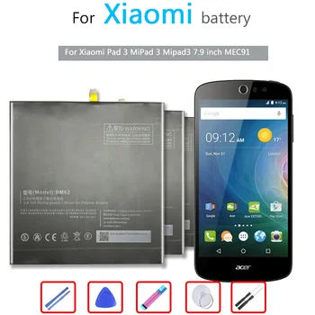 Литиево-Полимерна Батерия на Таблета, BM62 За Xiaomi Pad 3 Mi Pad 3 Mi Pad3 7,9 Инча MEC91 mi tab 3 tab3 Взаимозаменяеми Батерия 6600 mah BM 62