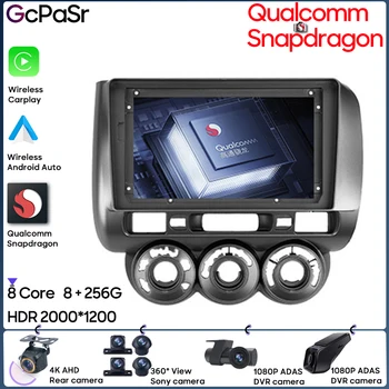 Qualcomm За Honda Fit GD 2001-2008 GPS Навигация Безжична Android Auto HDR Видео Стерео Bluetooth Автомобилното Радио Carplay 5G Wifi