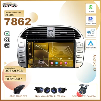 Авто Мултимедиен 2 Din Carplay За Fiat Bravo въз основа на 2007-2012 Android Автомагнитола Стерео GPS Навигация Главното Устройство Авторадио Аудио 4GLTE