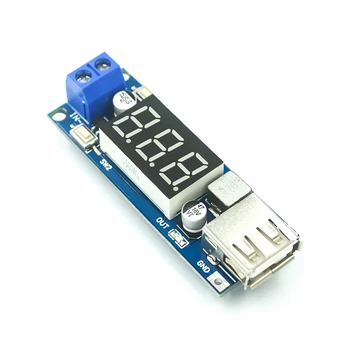 Стъпка надолу преобразувател на Постоянен ток Led Дисплей Волтметър + 5 В USB Зарядно Устройство Такса Модул Захранване стъпка надолу стъпка надолу Порт 6,5-40B До 5V 2А