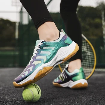 Професионална тенис Мъжки обувки и Дамски Обувки за Бадминтон Лека Градинска Волейбол обувки Нескользящая Тенис обувки