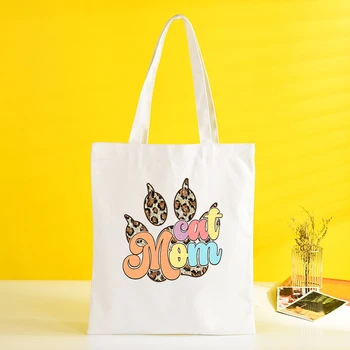 (Бутиков чанта) Нова Пазарска Чанта С принтом Котка, Множество Модни Дамски Чанта За момичета, Чанта-тоут Голям капацитет