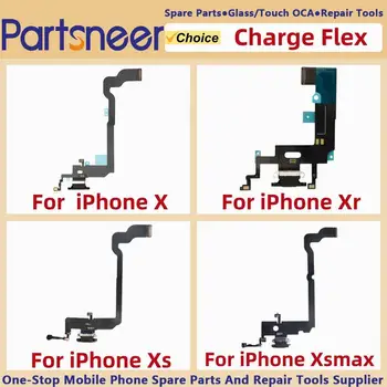 Конектор за док-станция, Съвместима с iPhone X /Xs /Xsmax / Xr Порт за зареждане Гъвкав кабел - Смяна на порта за слушалки /Микрофон /Антена