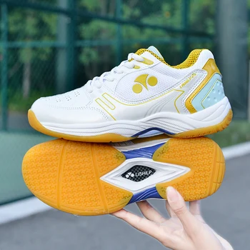 Удобни мъжки лека обувки за тренировки по бадминтон и волейбол, нескользящая дамски обувки за тенис на маса луксозна марка 26152