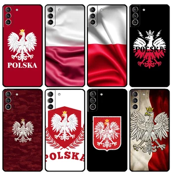 Флаг на Полша за Samsung Galaxy S23 S21 S22 Ultra S20 FE S8 S9 S10 Note 10 Plus Note 20 Ultra Cover Case