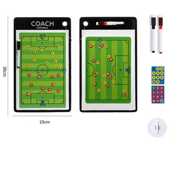 Тактическа дъска за футболна топка, магнитен таблетка за футболни тренировки, портативна дъска за стратегия футболен треньор.
