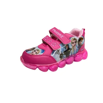 Обувки Disney girls frozen принцеса от изкуствена кожа с лека без приплъзване, мека подметка, спортни ежедневни обувки за момичета в подарък