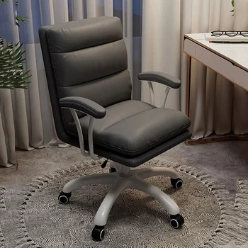 Скандинавски Ергономичен офис стол с регулираща се дръжка, Растягивающееся Дизайнерско Луксозно офис стол с подкрепата на шията, Завъртане на мебели Silla Gamer