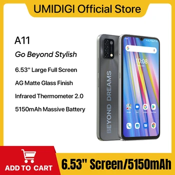 UMIDIGI A11 Глобалната Версия на Android Смартфон 11 Хелио G25 4 GB 128 GB 6,53 