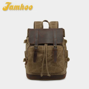 Водоустойчив платно раница Jamhoo, пътна чанта за лаптоп в ретро стил, раница за ученици, градинска голяма чанта Mochila