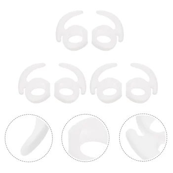 6 бр./3 комплекта силиконови ушни куки Безжична слушалка Противоскользящий протектор за слушалки