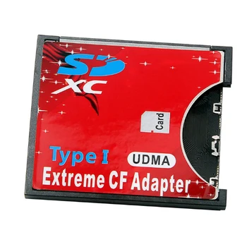 Нов калъф за карти SD / CF Поддържа безжичен Wi-Fi Адаптер за SD-карта Type i за огледално-рефлексен фотоапарат Червен