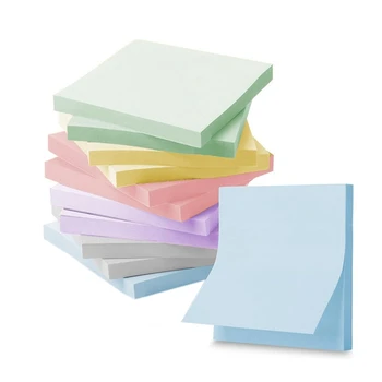 12 Броя Super Sticky Notes Моранди Colors, Обемна опаковка Отлична лепкавост, Екологично чисти, преносими, Идеални