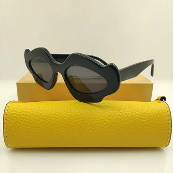 Модни Черни 2023 Нови Ацетатные Изчислителни Персонализирани Слънчеви Очила За Дами В Ретро Стил, Марка Дизайнерски Обувки За Жени, Слънчеви Очила с UV400