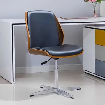 Офис стол с регулируема средна облегалка, въртящи, черен, ергономичен Гейминг стол с релаксираща облегалка, мобилни мебели за трапезария 화장대의자 바퀴의자