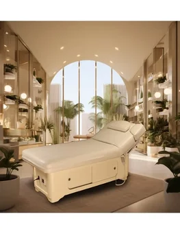 Електрическа козметична легло мултифункционална масажна легло за масаж салон за красота благородна повдигаща СПА, козметични легло от масивно дърво