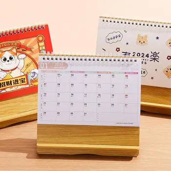 Печат на календар Печат на дървена настолен календар Удобно проследяване на отчетите за домашния офис, кухня, училище, удобен за четене календар