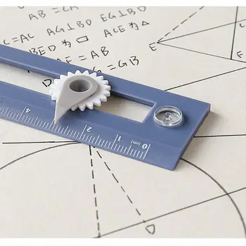 2 ЕЛЕМЕНТА Подарък измервателен инструмент за обучение на студенти 2 в 1, Компас, линия, Линийка за чертане, инструменти за рисуване на кръг