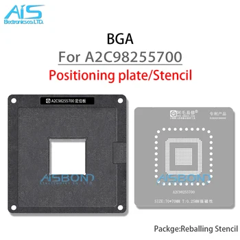 Шаблон шаблон за реболлинга Amaoe BGA за позициониране на автомобилната чип A2C98255700, Припойная плоча, Лидице окото