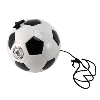 2 тренировъчни футболни топки Бънджи с Регулируема Еластична тренировъчен топка с въже Размер на 4 Футболна топка за тренировки спорт