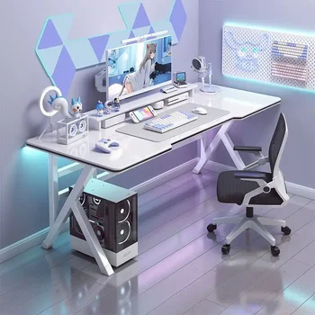 Бял компютърен маса, тенис на дома, на живо, игрални маси, прости маса, работна маса, студентски работно бюро, бюро