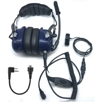 Авиационен шумоподтискането Pilot слушалки с Регулиране на силата на звука VOX ПР Микрофон Високоговорител за Motorola EP450 DEP450 CP040 CP140 CP180 Радио