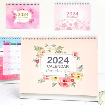 Настолен календар в 2024 година, тенис на Дизайн с панти капак, планиране на събития, Календар график, Домашен офис, Настолен календар, Декор