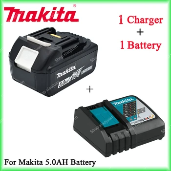 18V 5000mAh Оригинална батерия на Makita с led литиево-йонна батерия заместител на LXT BL1860B BL1860 BL1850 Makita, акумулаторна батерия електроинструменти