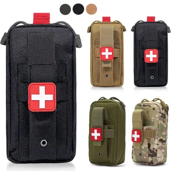 Тактически Molle Медицински EDC калъф EMT Авариен превръзка, колан, ножици, чанта IFAK, аптечка за първа помощ, чанта за оцеляване, военен набор от
