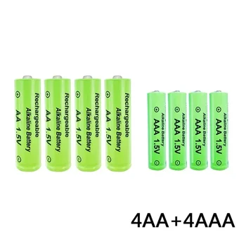 Нова акумулаторна батерия AAA + AA алкална батерия AA от 1,5 3800 ма - 1,5 ААА 3000 mah, фенерче, играчка часовници, MP3 плейър