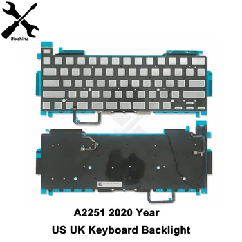 Оригинален лаптоп A2251 UK US с подсветка на клавиатурата за Macbook Pro Retina 13 