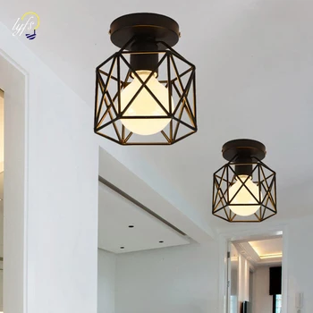 Модерен тавана лампа в скандинавски стил, вътрешно осветление, ретро промишлен тавана лампа, декорация на дома, кафе, хотел, творчески ретро лампа