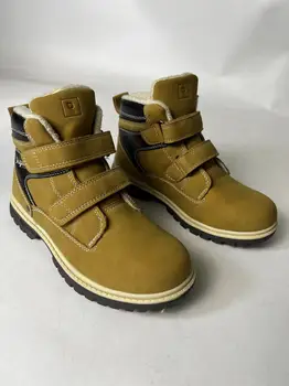 Зимата на -20 градуса, непромокаеми зимни обувки за малки момчета, нескользящая модни детски обувки, супер топли обувки от вълна, Размер 25-35