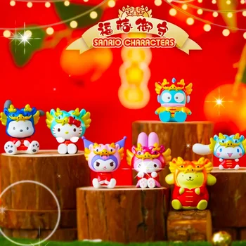 2024 Нова Година Sanrio Фигурка Cosplay Дракон Cinnamoroll Kuromi Hello Kitty Kuromi Pochacco Пискюл Purin Фигурка Аниме Модел Играчки