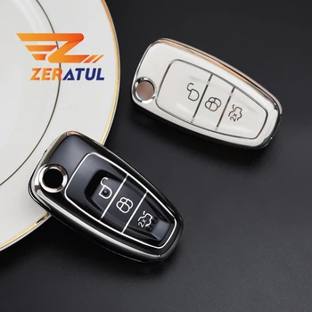 Защитен калъф за автомобилни ключове от TPU за Ford Ranger C-Max и S-Max, Focus, Galaxy, Mondeo, Transit Tourneo Custom