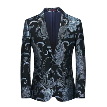 Мъжки висококачествена бродерия Модерен костюм, Палто Сценичното представление Банкетни блейзери Яке Бизнес ежедневна рокля-мъжки смокинг 6XL