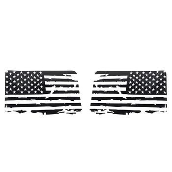 Етикети с мърляв флага на САЩ, етикети с флага на сащ за Jeep Wrangler 2011-2017 JK 4 врати, 1 чифт