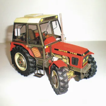 1: 32 Чешка модел трактор Zetor 7745-7211, Строителни комплекти, Ръчно Селскостопанска техника 